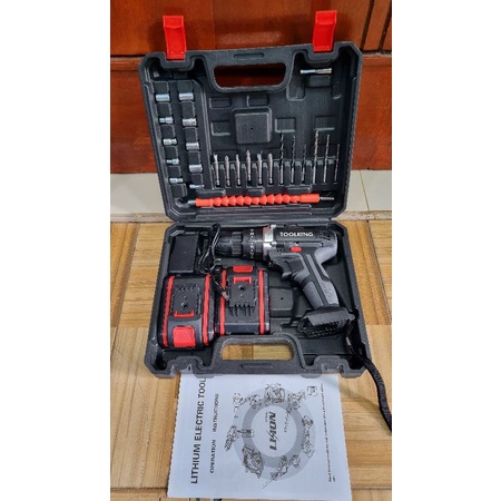 98V Mesin Bor Cordless Bor Baterai Impact Drill Bor Beton Dua Baterai