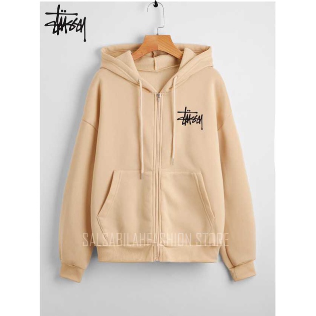 SWEATER HOODIE - Jaket Distro Zipper - Jaket Sweater Hoodie Resleting Pria STUSY