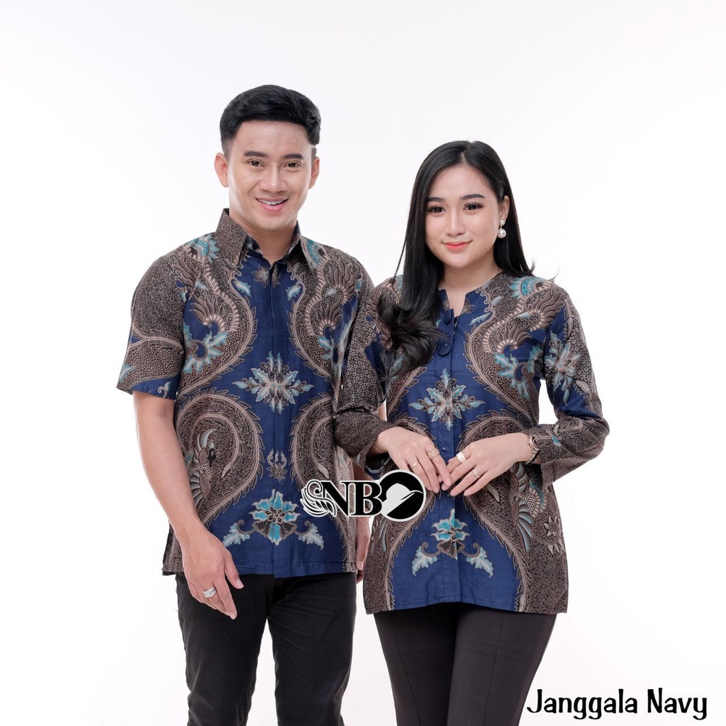 MCbatik Couple Batik | Atasan Couple Batik Blouse Batik Wanita Kemeja Lengan Pendek Tampil Elegan