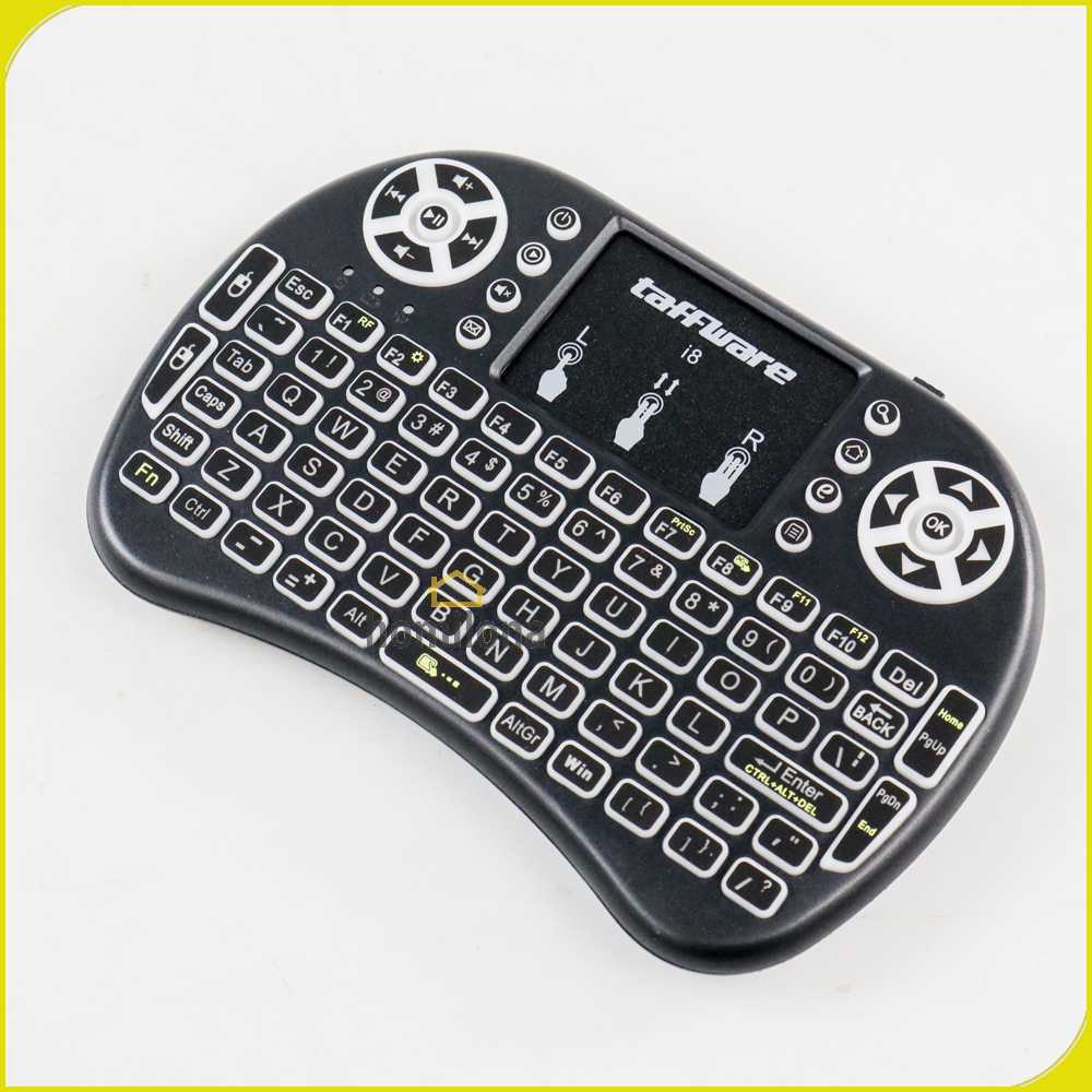 Taffware Air Mouse Wireless Mini Keyboard RGB 2.4GHz Dengan Touch Pad - I8