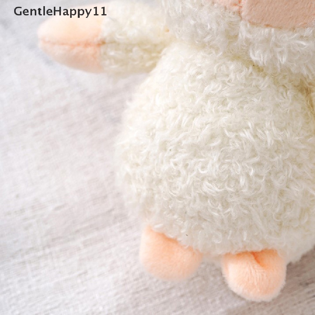 Gentlehappy 12 cm Domba Mainan Mewah Boneka Boneka Liontin Tas Hewan Dekorasi Domba Ransel Keychain Mainan Anak/Pacar Hadiah id