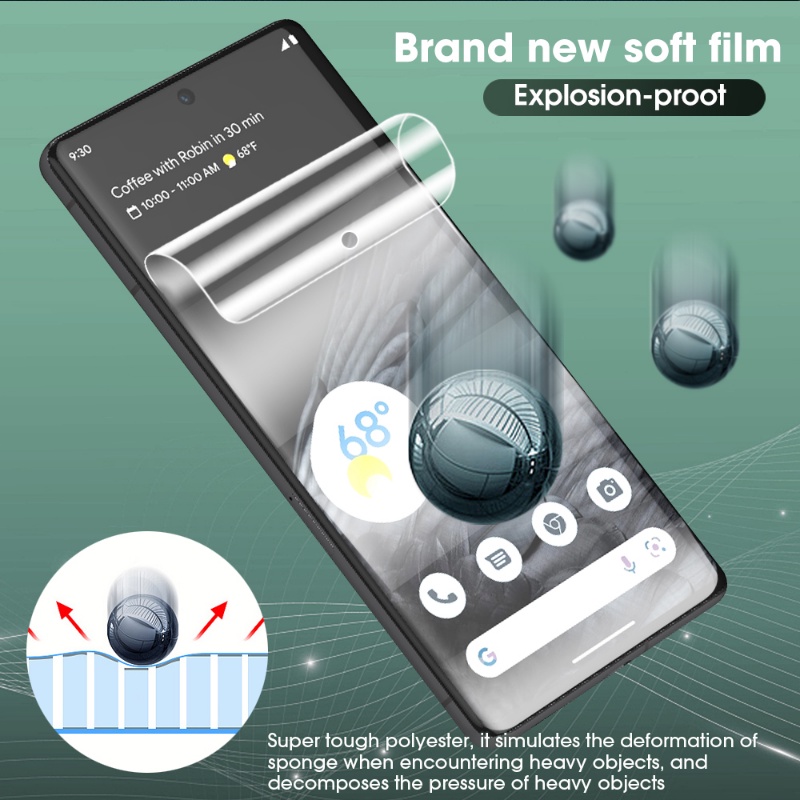 Cakupan Penuh Pelindung Layar Lembut Air Gel Film Anti-fingerprint Phone Film Layar Sticker Film Ultra-clear Cell Phone Front Film Untuk Google Pixel7/7Pro