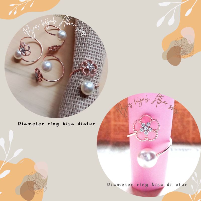 Ring hijab jepit korea/cincin jilbab/bros ring/ring jilbab/bros jepit kerudung