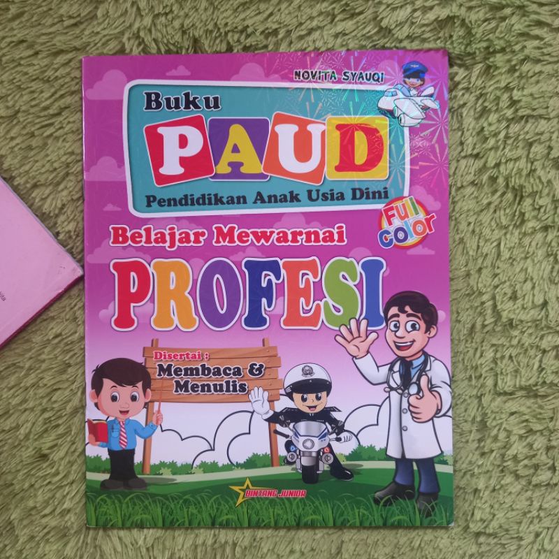 ORIGINAL BUKU PAUD & TK BELAJAR MEWARNAI PROFESI FULL COLOUR