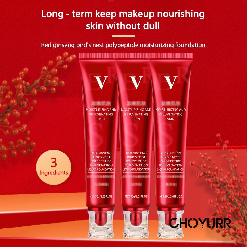 【COD】Liquid Foundation Red Ginseng Moisturizing Dan Rejuvenating Skin Korea Kosmetik Tahan Air Yang Tahan Lama-CH