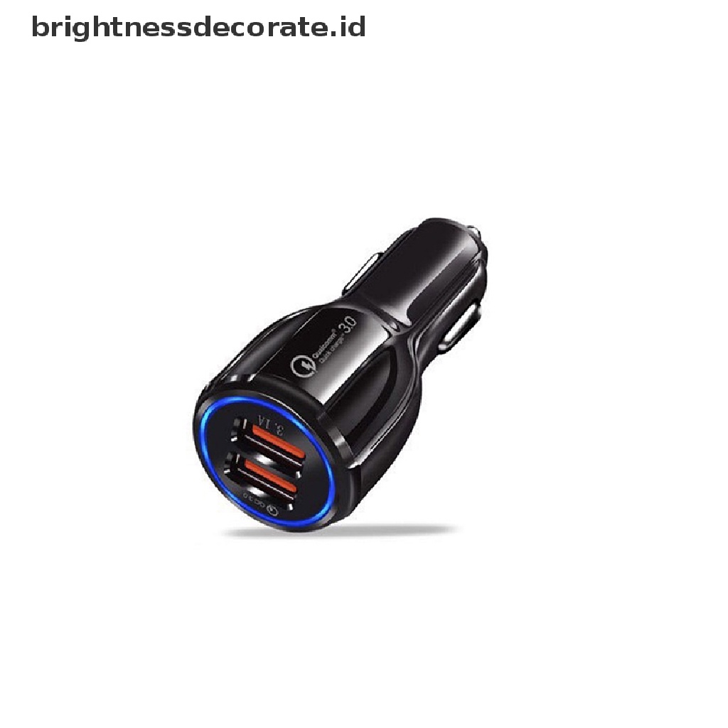[Birth] Qc3.0 2usb charger Mobil 5v 3.1a fast charge Handphone Dengan Komputer [ID]