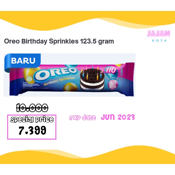 Oreo Biskuit Birthday Sprinkles 123.5 gram