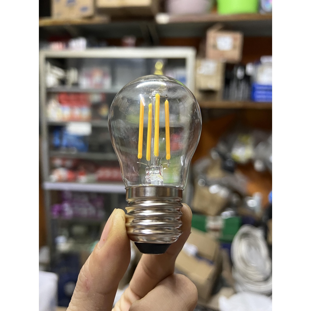 INTERLUC LAMPU LED FILAMEN G45 4W 2700K E27 WARM WHITE SNI BAGUS