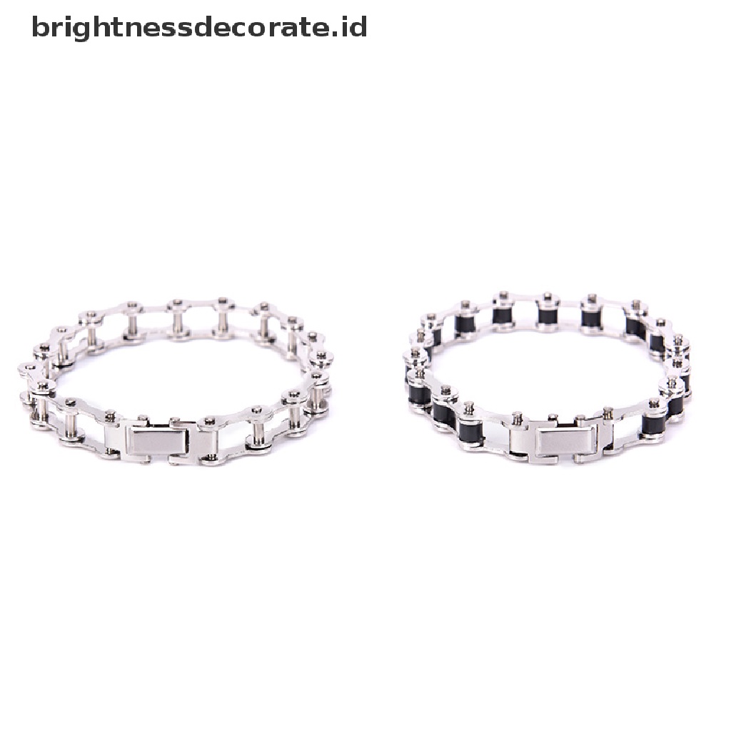 [Birth] Fashion Pria Stainless Steel Motor Sepeda Rantai Gelang Bangle Perhiasan Hadiah [ID]