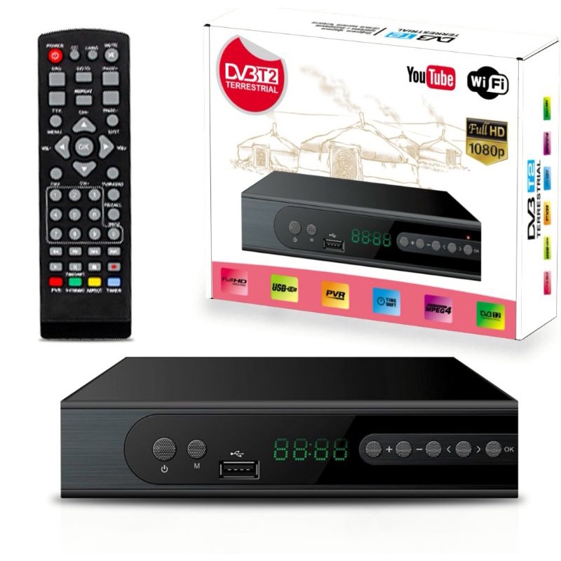 DCOLOR DVB T2 WIFI SET TOP BOX DIGITAL STB SUPER HD DC-002