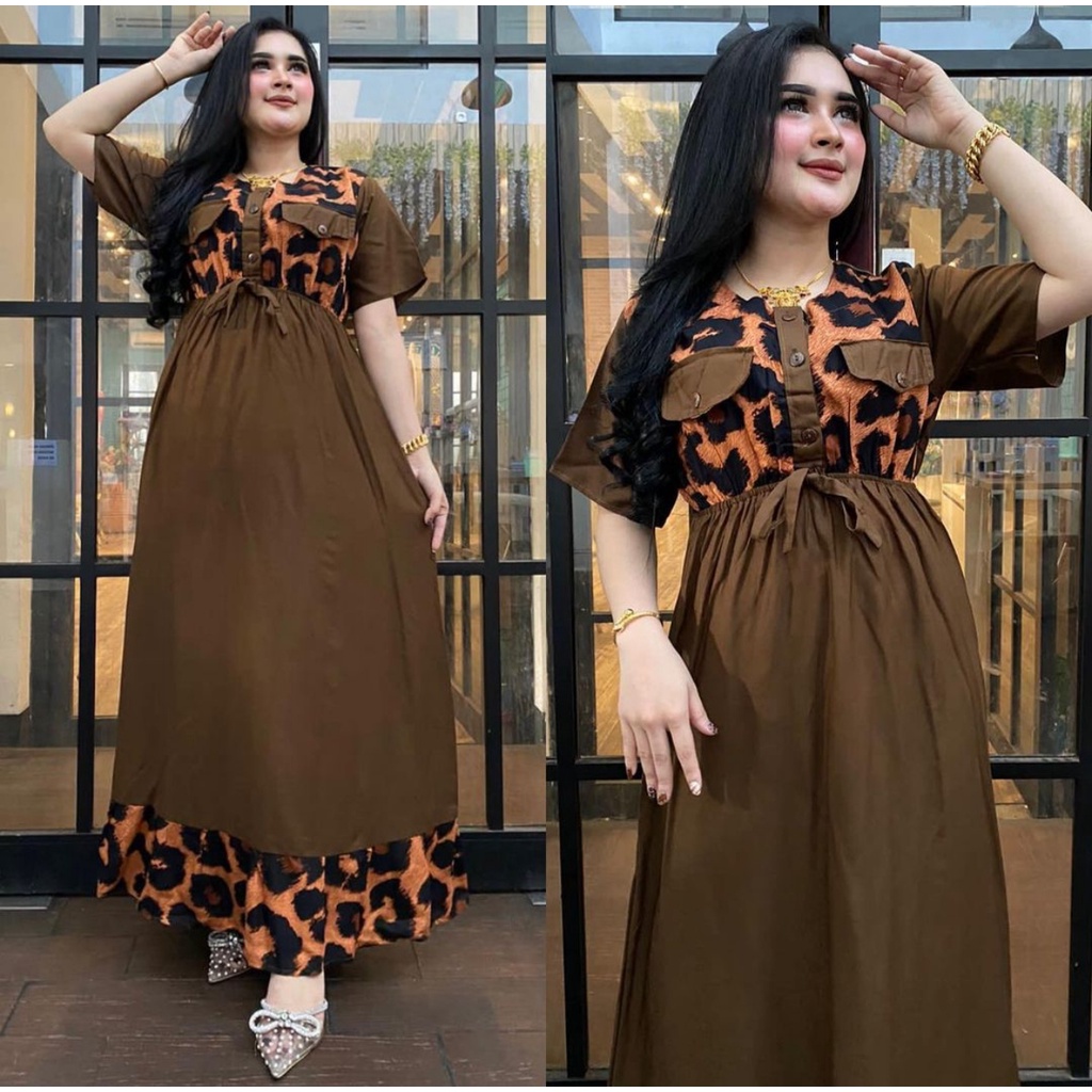 BAJU WANITA MODEL BARU 2023 LION DRESS LENGAN PENDEK KANCING DEPAN TALI SERUT BAWAH REMPEL