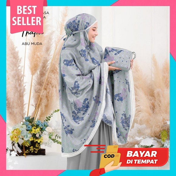 Dionisia Mukena Dewasa Dior Armani Silk Travel Model 2 In 1 Dandelion Mukenah Dewasa Mungkena Dewasa