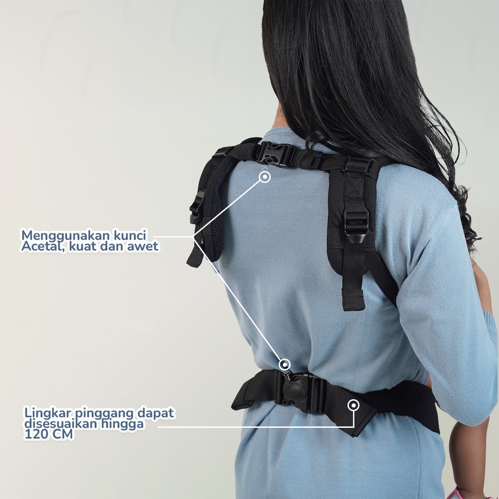 MOS - Papamama Baby Carrier Popo - Chevron 7057