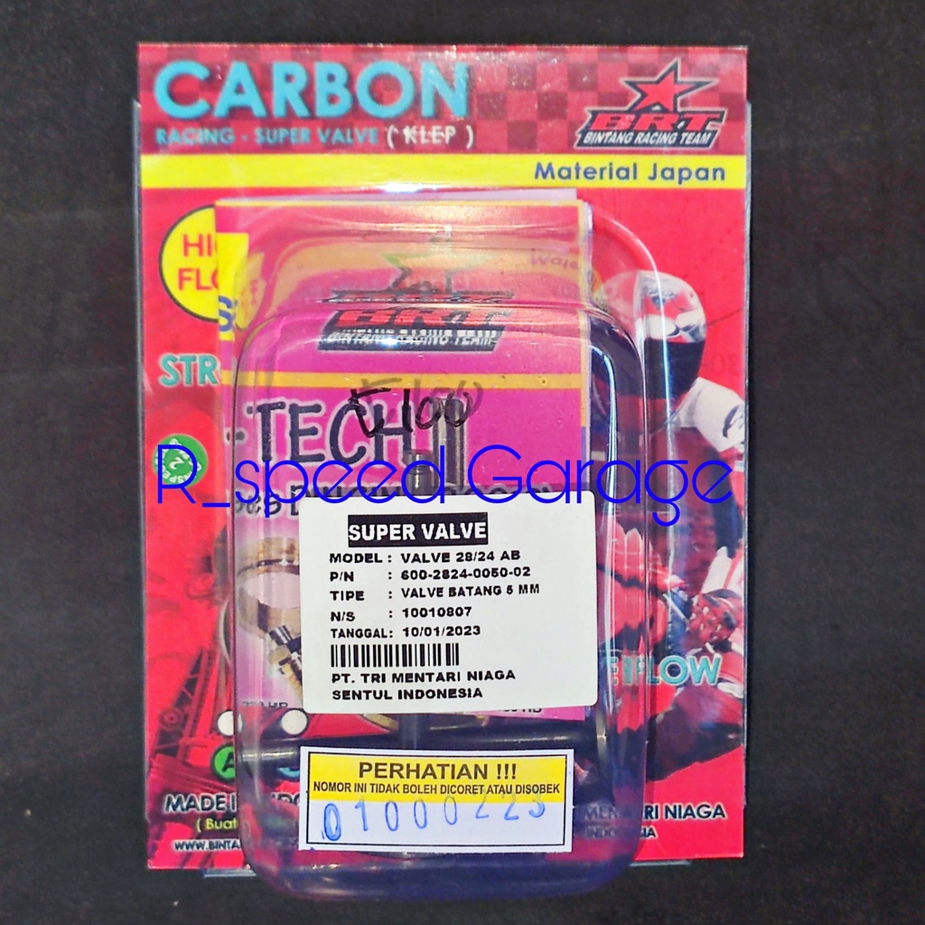 KLEP 2824 BATANG 5 MM CARBON HEAD BRT C100 ASTREA SUPRA FIT 100