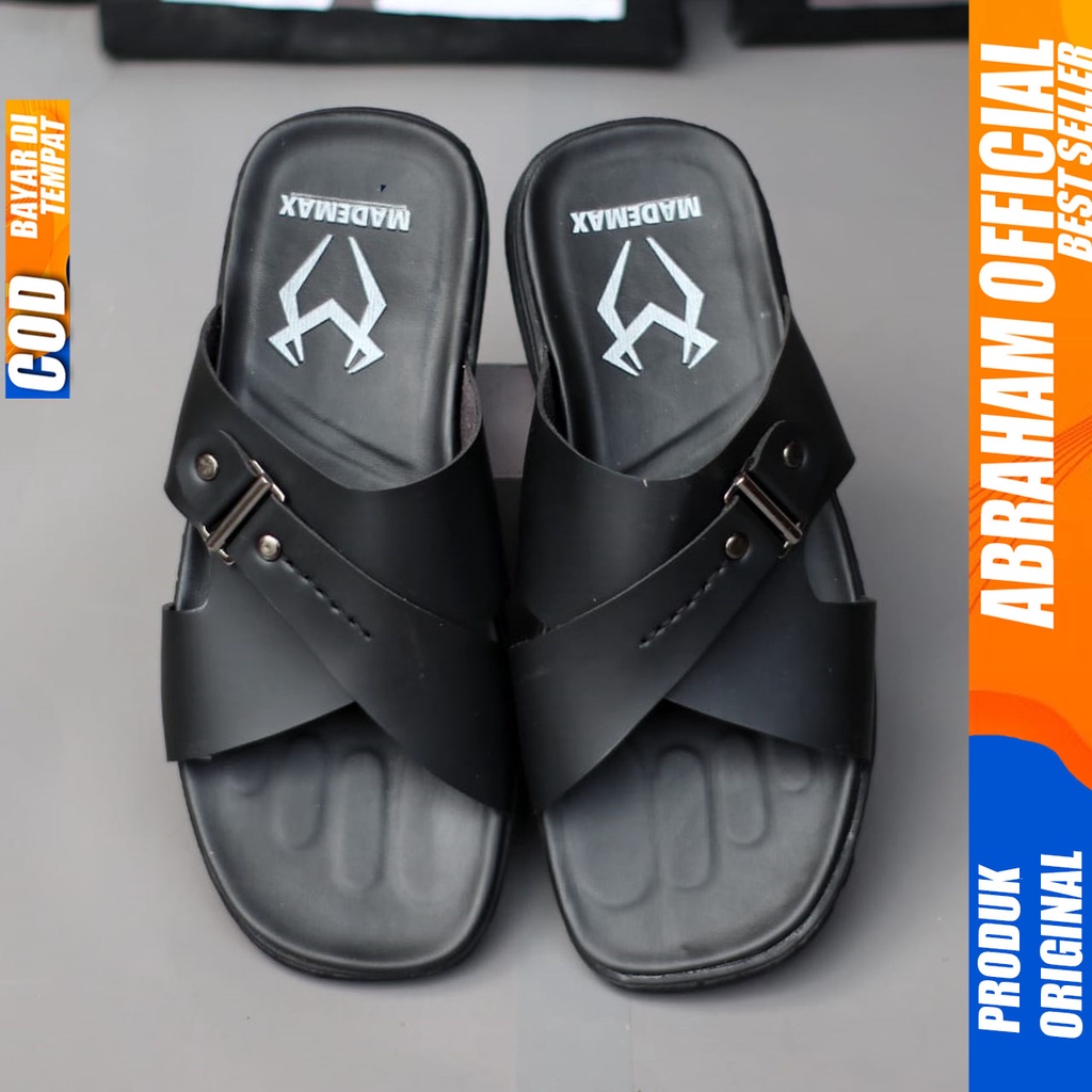 Sandal Slide Pria Sendal Selop Pria Ringan Abraham PANTHER