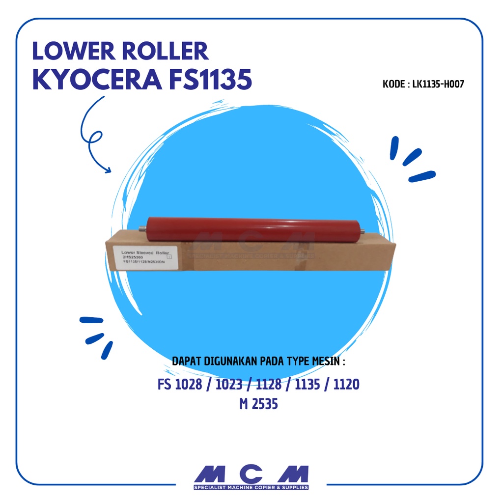 Lower Roller Kyocera FS 1135 / 1028 / M2535