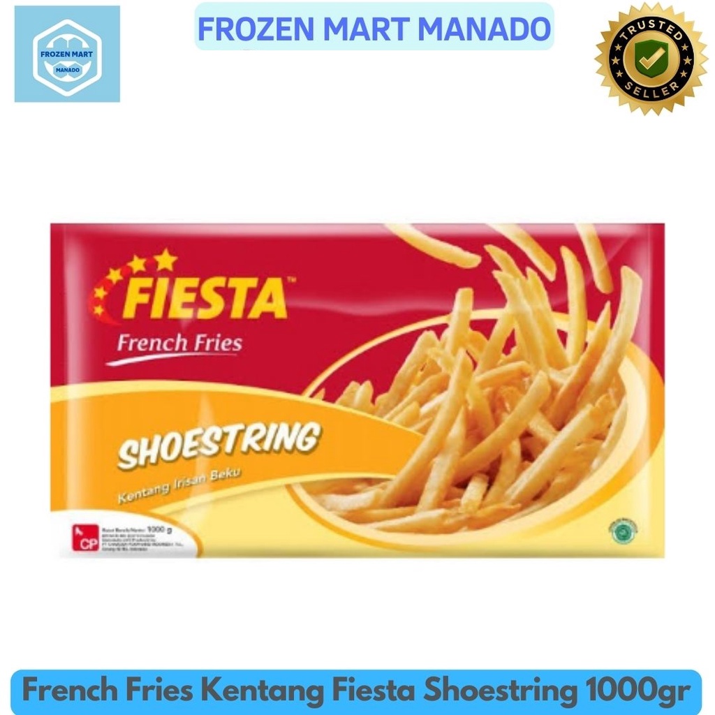 

French Fries Kentang Fiesta Shoestring 1000gr - Frozen Mart Manado (Frozen Food Manado)