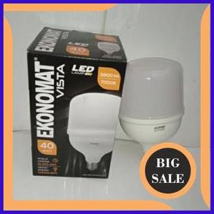 perkakas Lampu Ekonomat VISTA Kapsul 40 watt 40w Bohlam Dop LED 7000k Putih 2ZJN23
