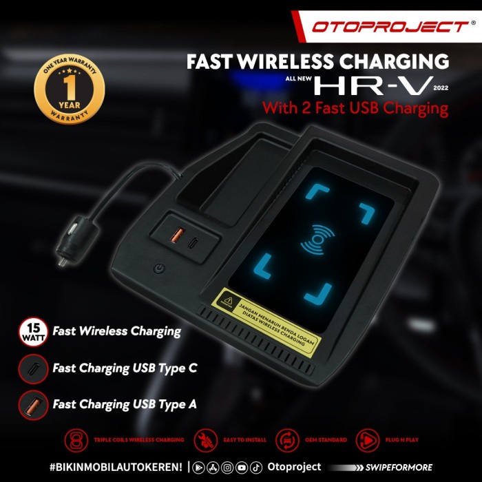 Otoproject  Wireless Charging hp All New HRV 2022-2023