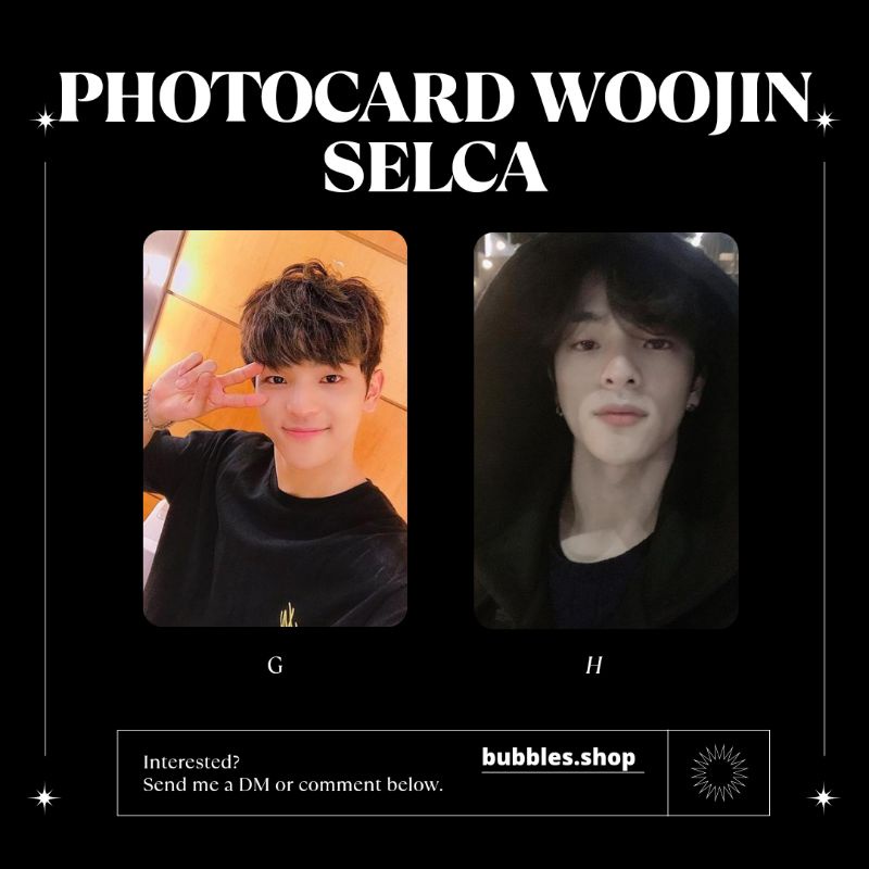 PHOTOCARD UNOFFICIAL WOOJIN STRAYKIDS SELCA