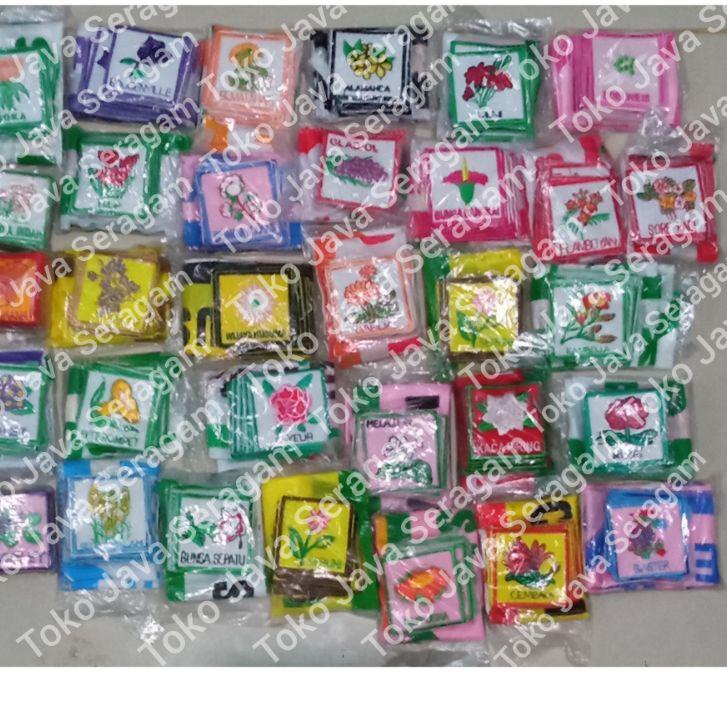 Best Seller Bet 1 Set Tanda Regu & Bendera Bunga Buah Tumbuhan Pramuka Putri Penggalang Lavender Aso