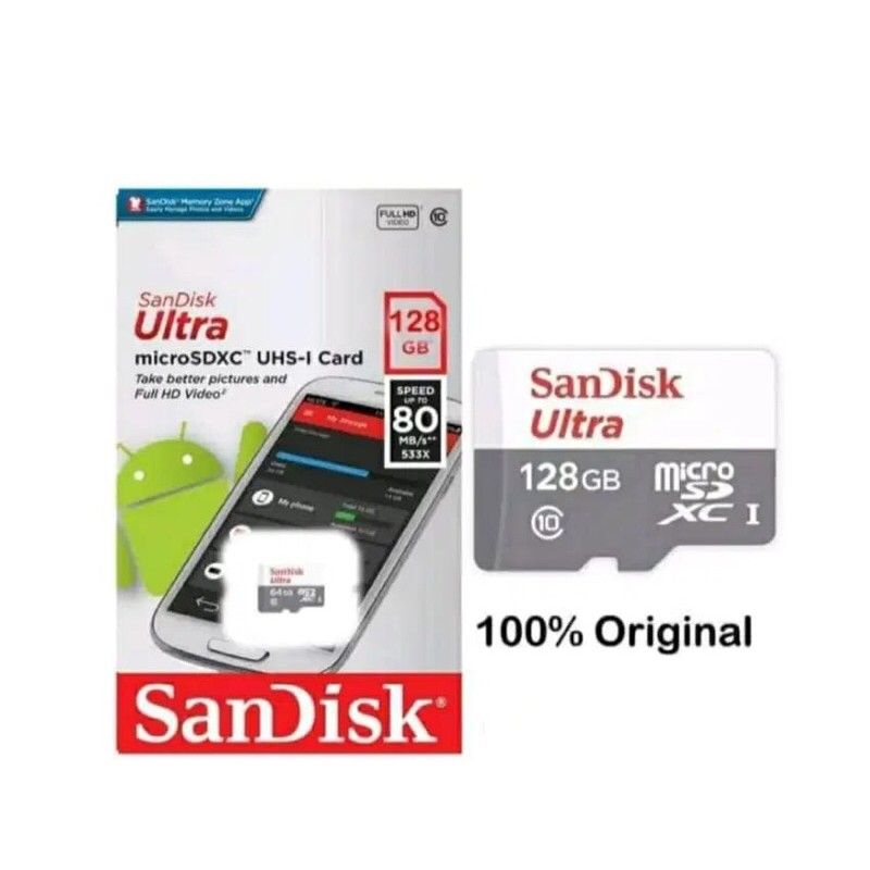Memori Sandisk 128gb Memory Sandisk Micro SD Sandisk 128gb Original