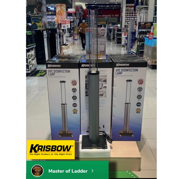 Krisbow UV Sterilizer Ozon Ruangan Besar 25x81x25 cm, 150W, 360° Sterilisasi