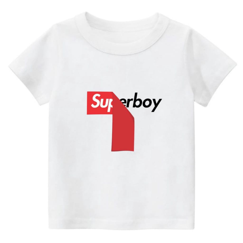 Hzl_outfit Kaos Baju Anak Laki Laki Super Boy Baju Kaos Anak Laki Laki COD