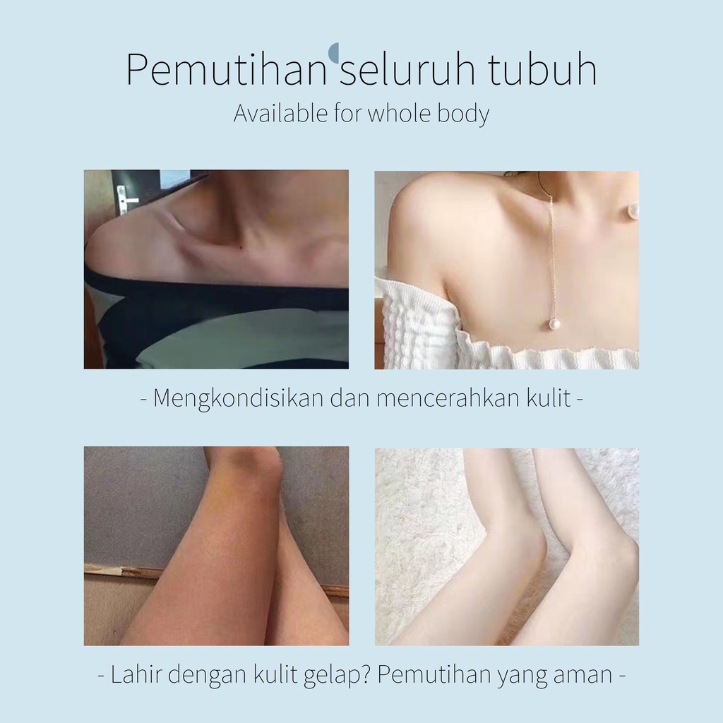 Sabun pemutih badan Sabun mandi cair Whitening body wash 300ML Pemutih permanen Singkirkan kulit kusam kering merinding Memutihkan melembabkan mencerahkan kulit Wangi tahan lama