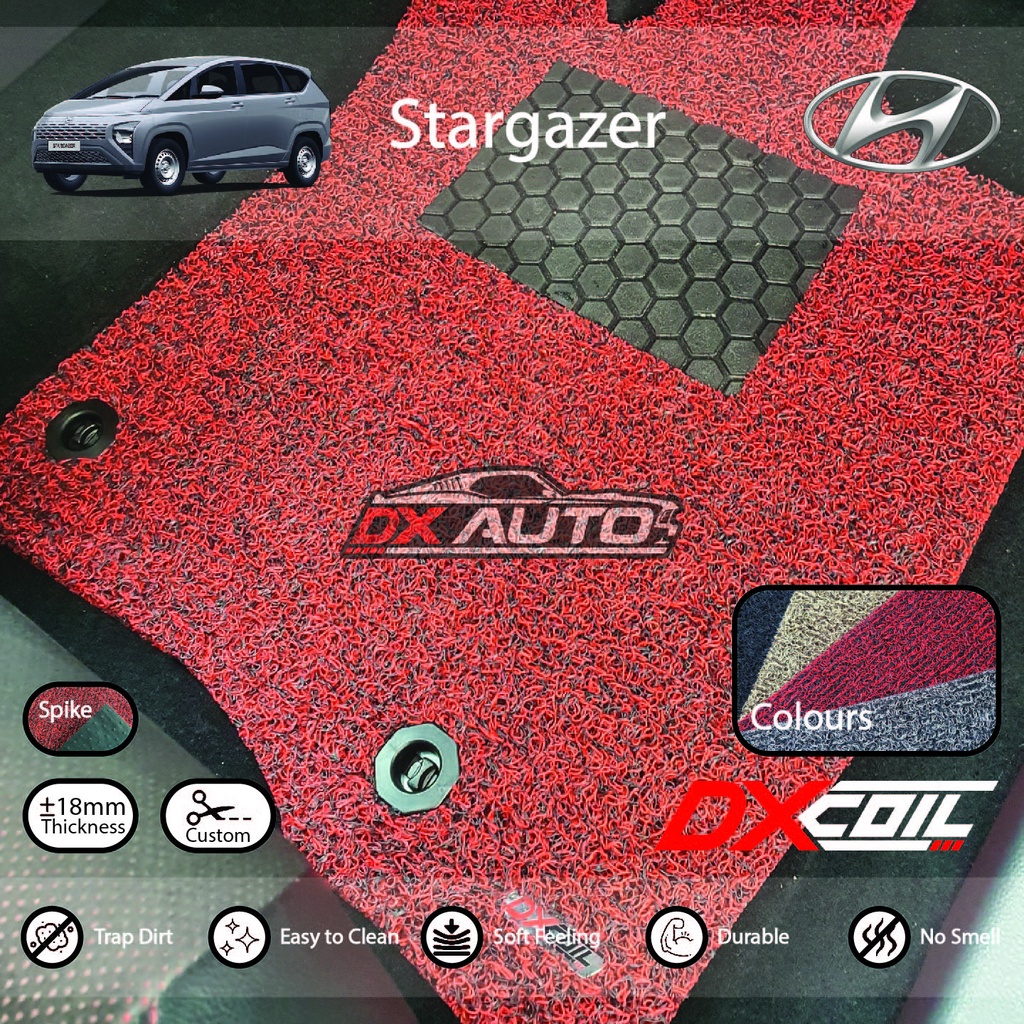 DX Coil karpet mie mobil STARGAZER spike backing