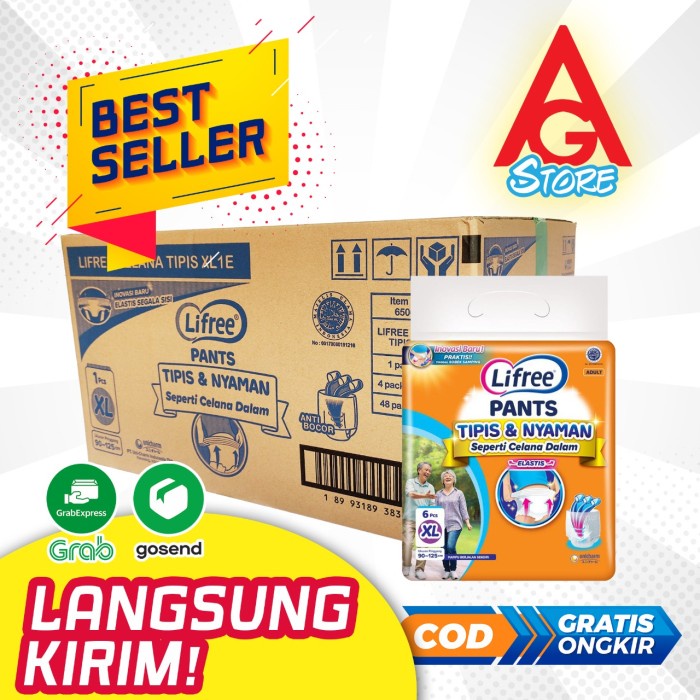 LIFREE POPOK CELANA / POPOK DEWASA [SIZE : M/L/XL ISI 24 PCS]