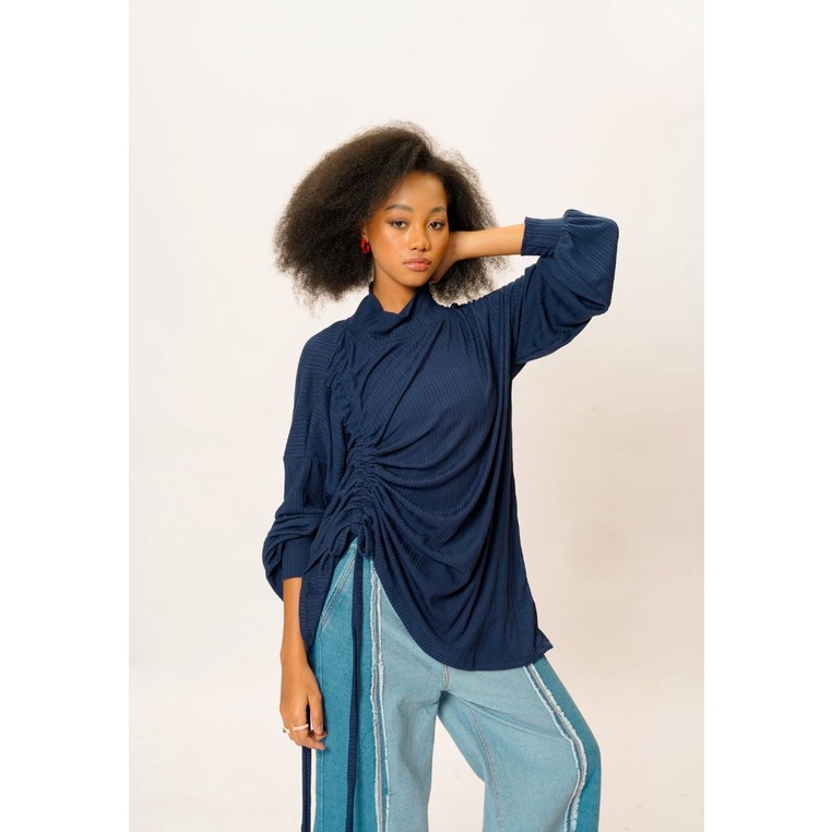 AGNI - Mika Tee Rib Navy