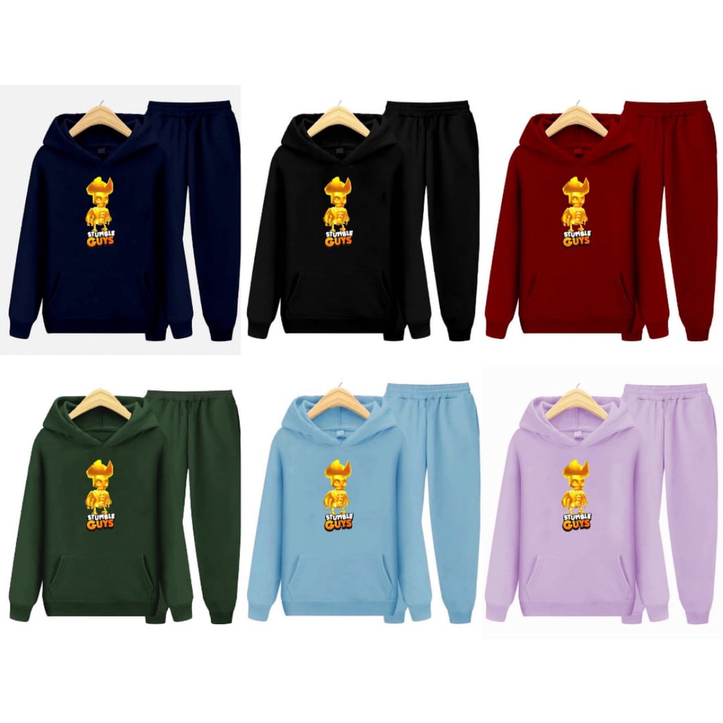 Hzl_outfit Setelan Anak Anak Sweater Hoodie Captain Golden Stumble Guys/ Sweater Setelan S.M.XL