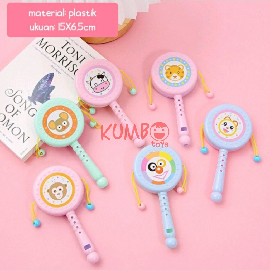 Rattle Stick Whistle Drum Shaker Plus Peluit Mainan Bayi Genggam