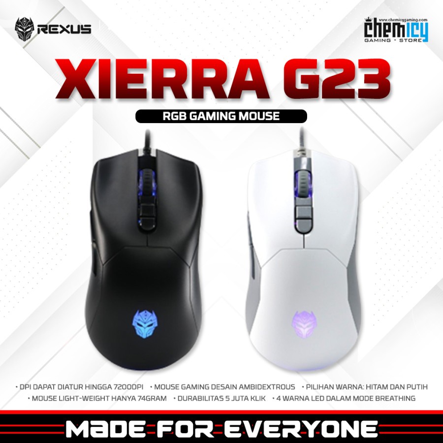 Rexus Xierra G23 Wired RGB Gaming Mouse