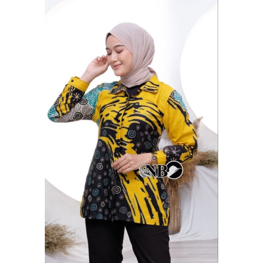 Atasan Batik Wanita Kemeja Batik Wanita Blouse Batik Wanita Kekinian New Motif