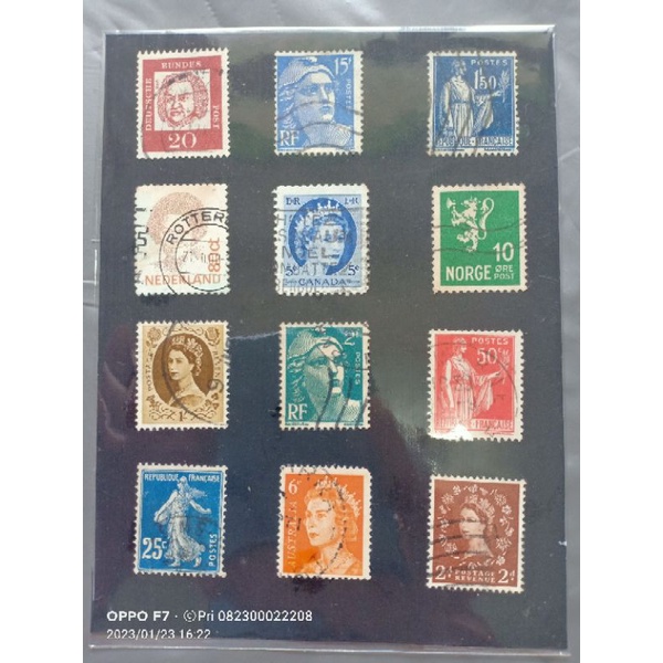 

paket perangko kuno luar 1 lusin, baca deskripsi