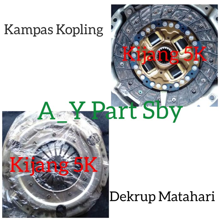 {BEKAS} Kampas Kopling Set Matahari Kijang Super 1.5 cc / Kijang Doyok / Kotak Berkualitas