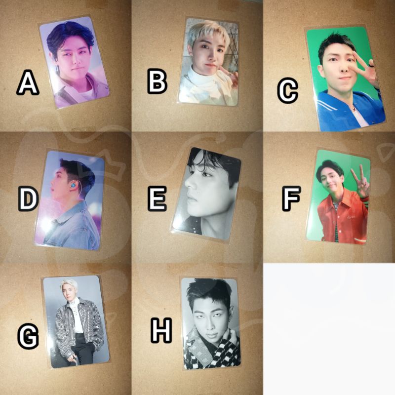 PHOTOCARD OFFICIAL DICON BTS 102 SATUAN TAEHYUNG NAMJOON JHOPE