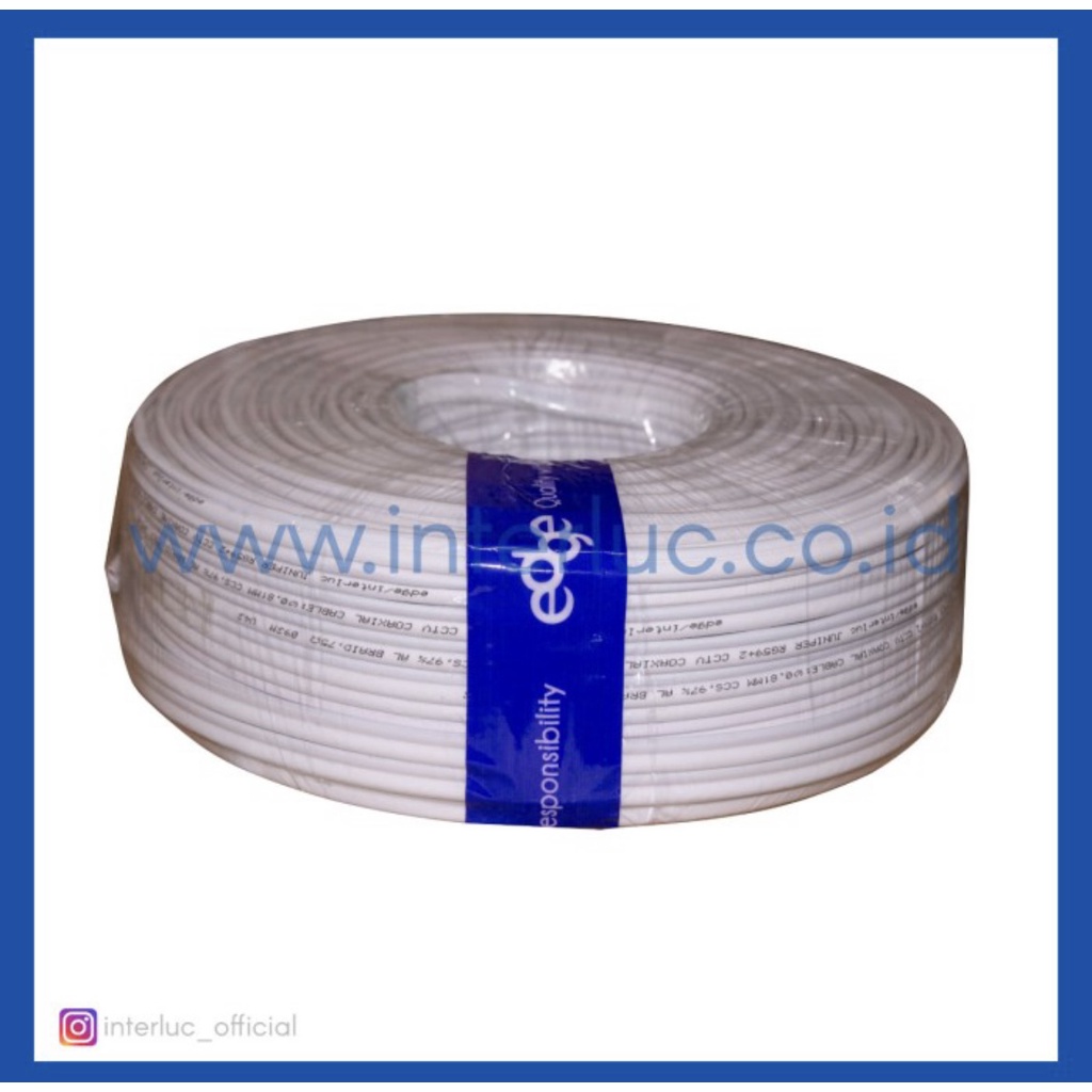 KABEL COAXIAL RG59 + 2 JUNIPER 100 METER INTERLUC
