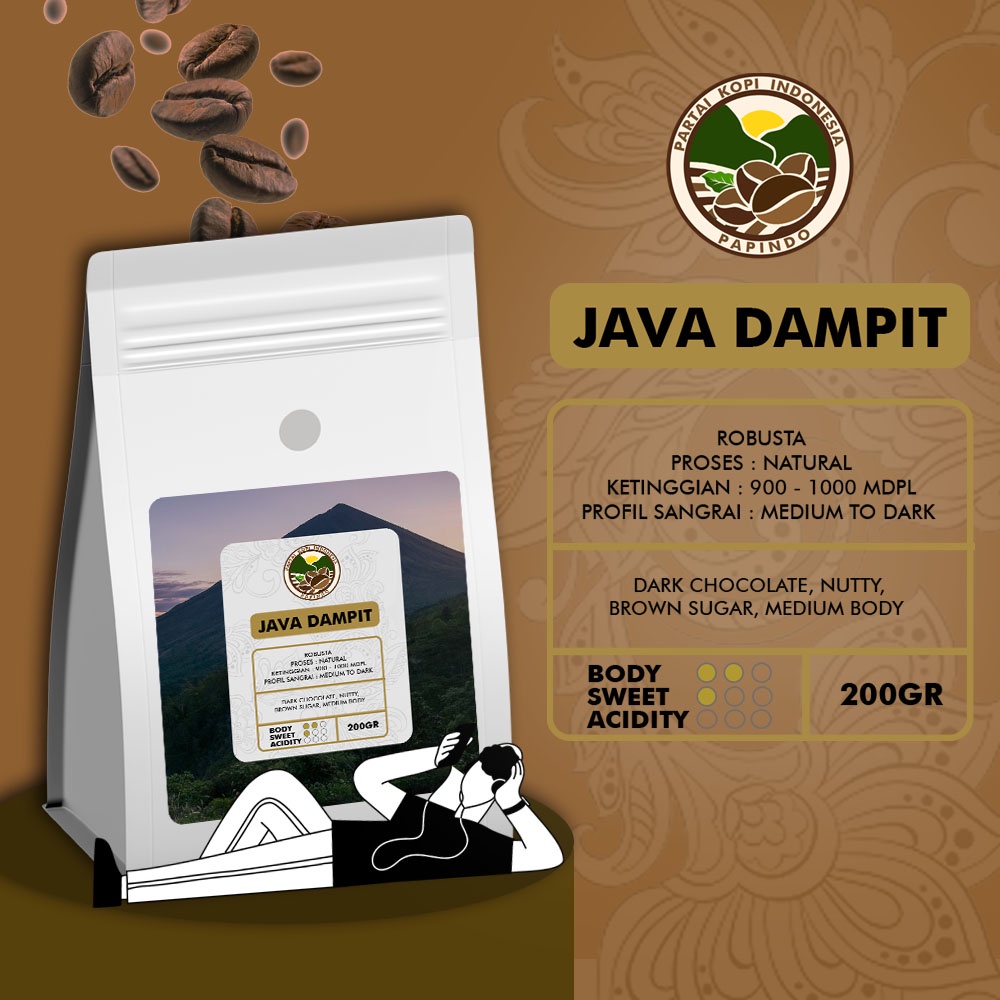 

Kopi Robusta Java Dampit 200gr Natural Process - Biji & Bubuk