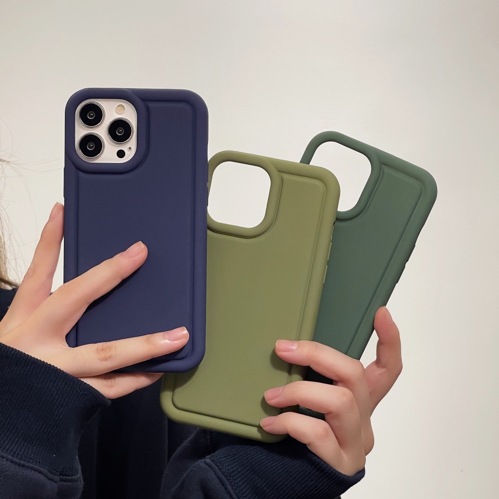 IPHONE Fashion Gaya Keren Blueberry Phone Case Kompatibel Untuk Iphone14 13 12 11 Pro Max 14 Pro Max Shockproof Matte Liquid Silikon Lembut TPU Belakang Ponsel Cover