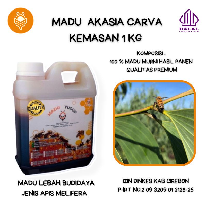 

Madu Yusuf nektar acasia carva murni 100% asli hasil panen | bersanad jelas 1 kg