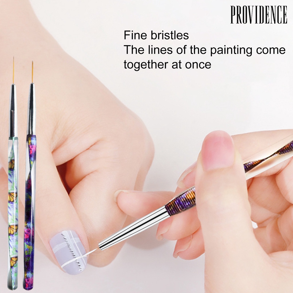 Providence Nail Painting Pen Non-shedding Bulu Lembut DIY Polimerisasi Yang Baik UV Gel Brush Painting Drawing Manicure Pen Nail Salon Supply