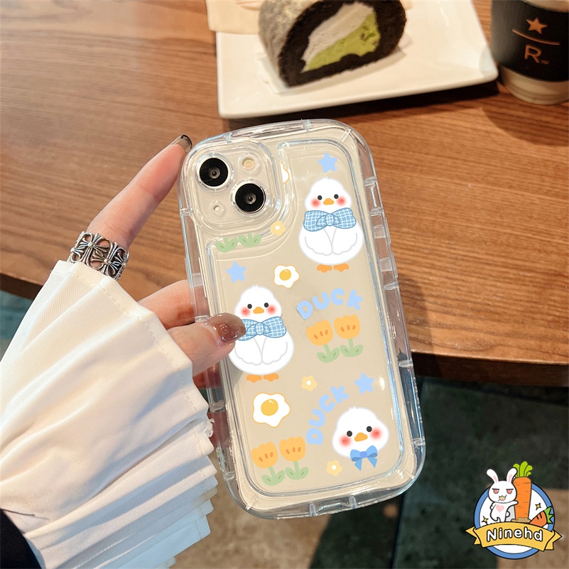Soft Case Silikon Motif Bebek Untuk iPhone 14 13 12 11 Pro Max X Xr Xs Max 8 7 6 6s Plus SE 2020