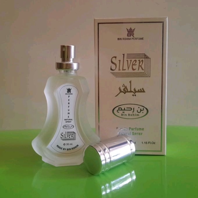 SILVER Parfum Spray 35ml Eau De Parfume Natural Spray Made By. Bin Rohim