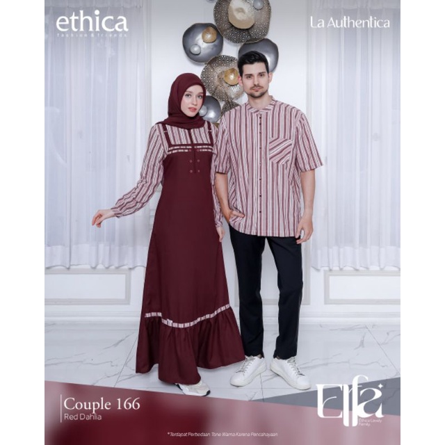 Ethica Couple 166 Red Dahlia Gamis Ayumi 360 Koko Kahfi 253