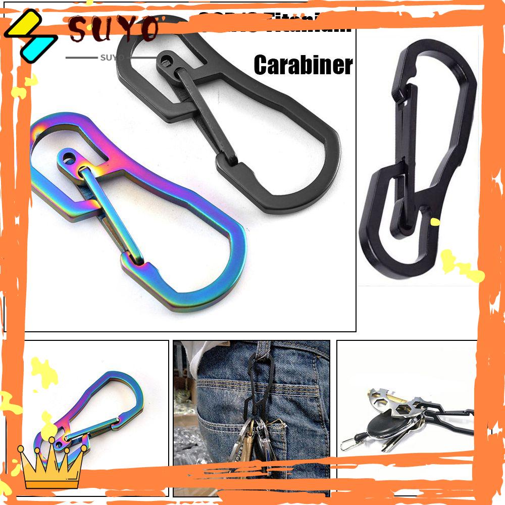 Suyo Climbing Carabiner High quality Titanium Plating Alat Luar Ruangan Gantungan Kunci Hook
