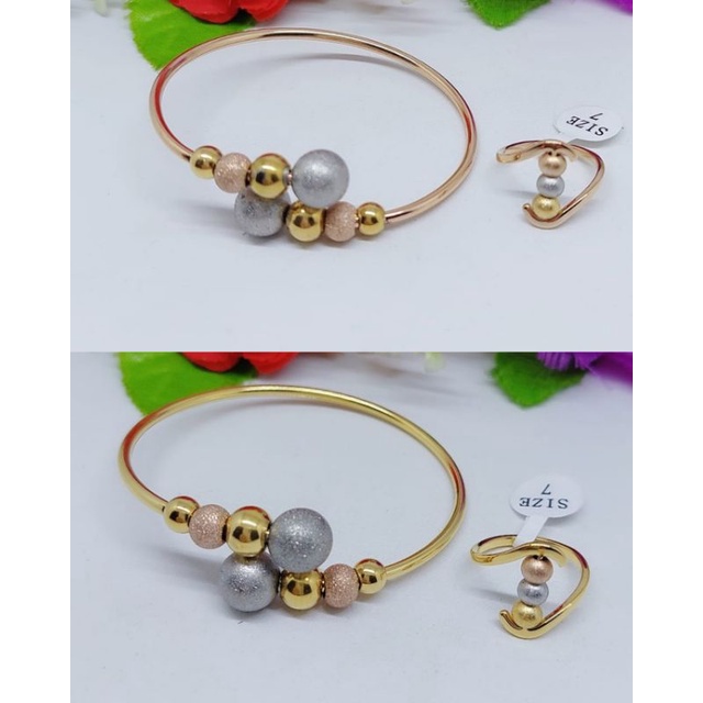 Gelang dan Cincin Emas Muda kadar 15% (Gel 2,9 GRAM dan cincin 1,9 GRAM)