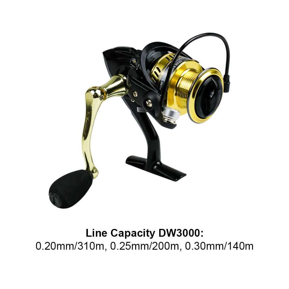 ELENXS Reel Gulungan Pancing Spinning Fishing Reel Kumparan 5+1BB 5.2:1 DW3000 DW5000